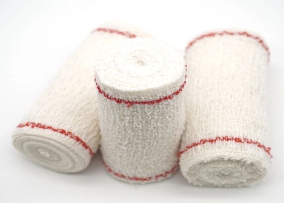 Disposable Hemostasis Medical Bandage Red Line Elastic Crepe Bandage