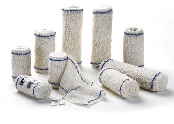 Disposable Hemostasis Medical Bandage Blue Line Elastic Crepe Bandage